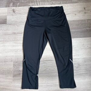 Reebok Black High-Waist Cropped Performance Leggings